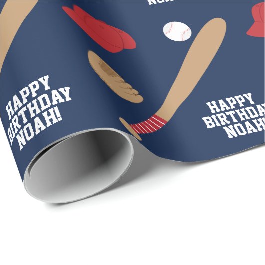 Baseball Super Star Cadeaupapier (Rol Hoek)