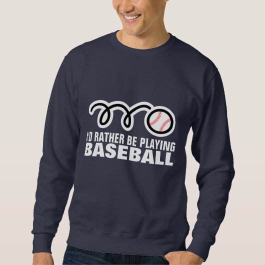 Baseball sweatshirt met grappig citaatslogan gezeg (Voorkant)