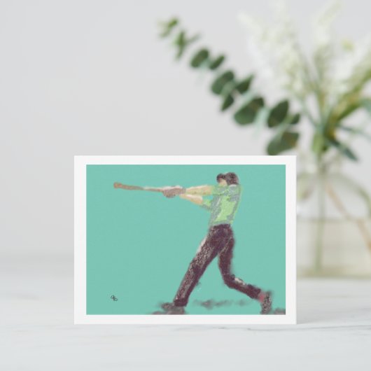 Baseball Swing Briefkaart (Staand voorkant)
