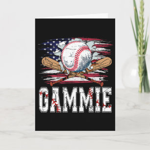 Baseball T-ball oma Amerikaanse vlag trotse bal Ga Kaart