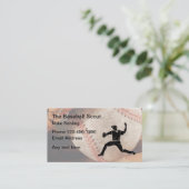 Baseball Talent Scout Visitekaartje (Staand voorkant)