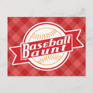 Baseball tante briefkaart
