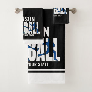 Baseball Team ADD NAAM Kampioen Speler Bad Handdoek