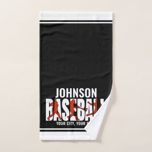 Baseball Team ADD NAAM Kampioen Speler Bad Handdoek (Handdoek)