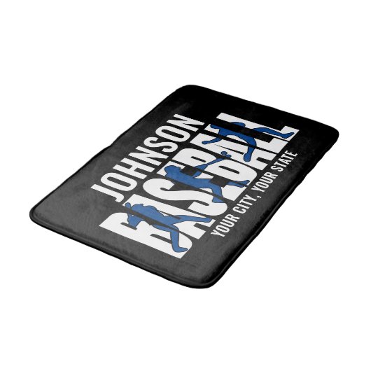 Baseball Team ADD NAAM Kampioen Speler Badmat (Gekanteld)