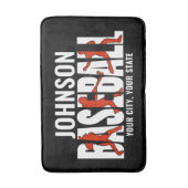 Baseball Team ADD NAAM Kampioen Speler Badmat (Voorkant Verticaal)