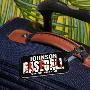 Baseball Team ADD NAAM Kampioen Speler Bagagelabel
