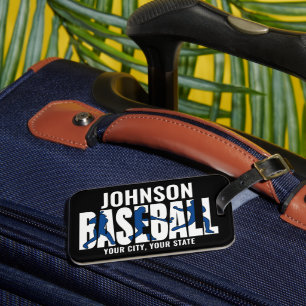 Baseball Team ADD NAAM Kampioen Speler Bagagelabel