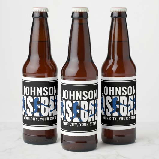 Baseball Team ADD NAAM Kampioen Speler Bier Etiket (Flessen)