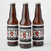 Baseball Team ADD NAAM Kampioen Speler Bier Etiket (Flessen)