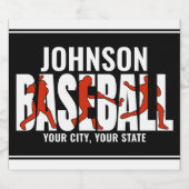 Baseball Team ADD NAAM Kampioen Speler Bier Etiket (Enkel label)