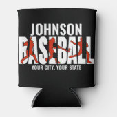 Baseball Team ADD NAAM Kampioen Speler Blikjeskoeler (Voorkant)