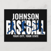 Baseball Team ADD NAAM Kampioen Speler Briefkaart (Voorkant)