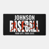 Baseball Team ADD NAAM Kampioen Speler Bureaumat (Voorkant)