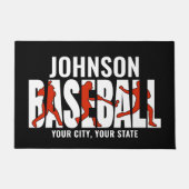 Baseball Team ADD NAAM Kampioen Speler Deurmat (Voorkant)