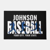 Baseball Team ADD NAAM Kampioen Speler Deurmat (Voorkant)