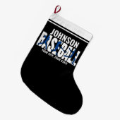 Baseball Team ADD NAAM Kampioen Speler Grote Kerstsok (Voorkant (Hangend))