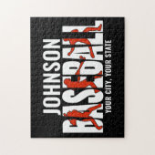 Baseball Team ADD NAAM Kampioen Speler Legpuzzel (Verticaal)