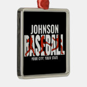 Baseball Team ADD NAAM Kampioen Speler Metalen Ornament (Rechts)