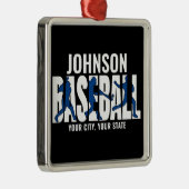 Baseball Team ADD NAAM Kampioen Speler Metalen Ornament (Rechts)