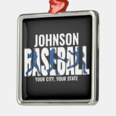 Baseball Team ADD NAAM Kampioen Speler Metalen Ornament (Links)