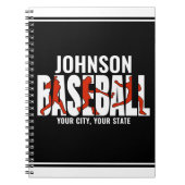 Baseball Team ADD NAAM Kampioen Speler Notitieboek (Voorkant)