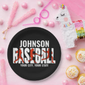 Baseball Team ADD NAAM Kampioen Speler Papieren Bordje (Feest)