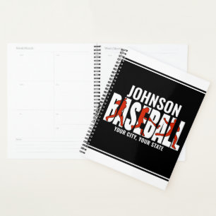 Baseball Team ADD NAAM Kampioen Speler Planner