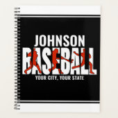 Baseball Team ADD NAAM Kampioen Speler Planner (Voorkant)