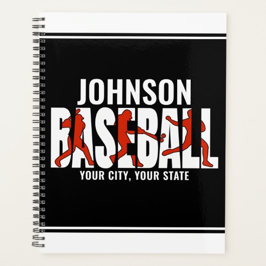 Baseball Team ADD NAAM Kampioen Speler Planner (Voorkant)