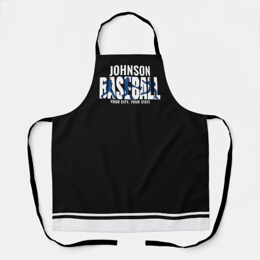 Baseball Team ADD NAAM Kampioen Speler Schort (Voorkant)