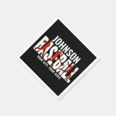 Baseball Team ADD NAAM Kampioen Speler Servet (Hoek)