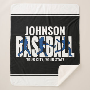 Baseball Team ADD NAAM Kampioen Speler Sherpa Deken