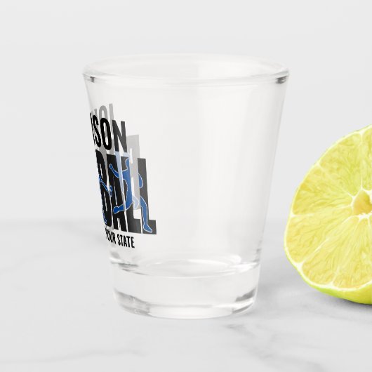 Baseball Team ADD NAAM Kampioen Speler Shot Glas (Rechts)