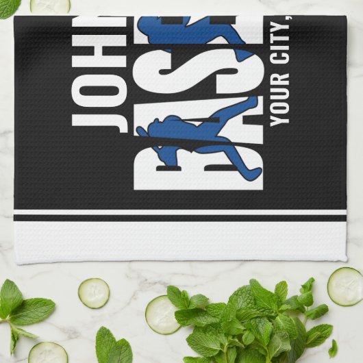 Baseball Team ADD NAAM Kampioen Speler Theedoek (Gevouwen)