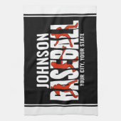 Baseball Team ADD NAAM Kampioen Speler Theedoek (Verticaal)