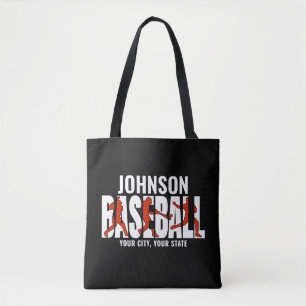 Baseball Team ADD NAAM Kampioen Speler Tote Bag