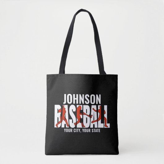 Baseball Team ADD NAAM Kampioen Speler Tote Bag (Voorkant)