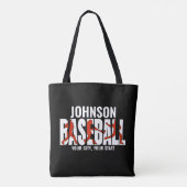 Baseball Team ADD NAAM Kampioen Speler Tote Bag (Achterkant)