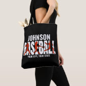 Baseball Team ADD NAAM Kampioen Speler Tote Bag (Dichtbij)