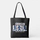 Baseball Team ADD NAAM Kampioen Speler Tote Bag (Achterkant)