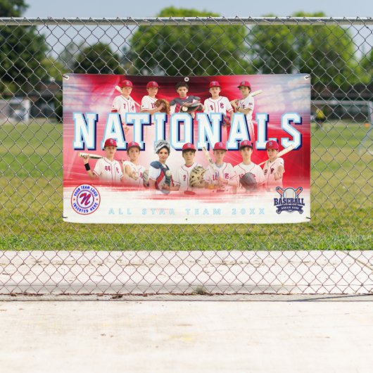 Baseball Team Banner - gepersonaliseerd en bewerkb (Insitu)