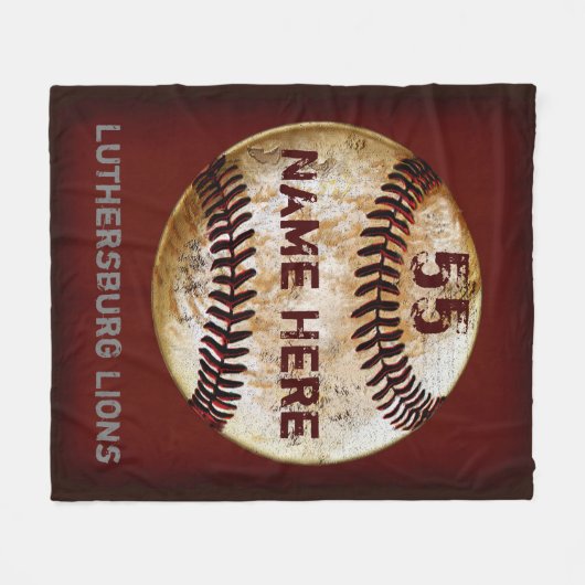   Baseball Team Blanket Fleece Deken (Voorkant (Horizontaal))