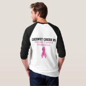 Baseball Team Borst Cancer Awareness Sport T-shirt (Achterkant volledig)