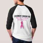 Baseball Team Borst Cancer Awareness Sport T-shirt (Achterkant)