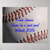 Baseball Team Coach Gift Poster (Voorkant)