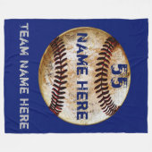 Baseball-team geeft honkbal-drietand fleece deken (Voorkant (Horizontaal))