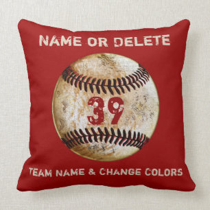 Baseball Team Gifts Personalized TEKST en KLEUREN Kussen