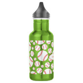 Baseball Team Green Water Flacon met naam Waterfles (Links)