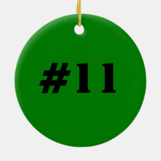 Baseball-team keepjes keramisch ornament (Achterkant)